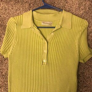 Urban Outfitters Women's Green Crop-top